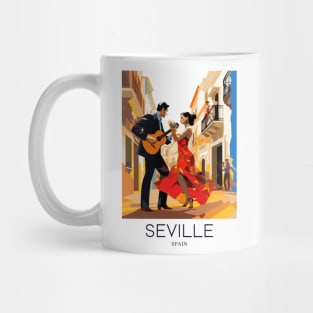 A Pop Art Travel Print of Seville - Spain Mug